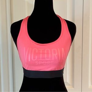Victoria's Secret Workout Pink&Black Medium Support Sports Bra M Base Layer